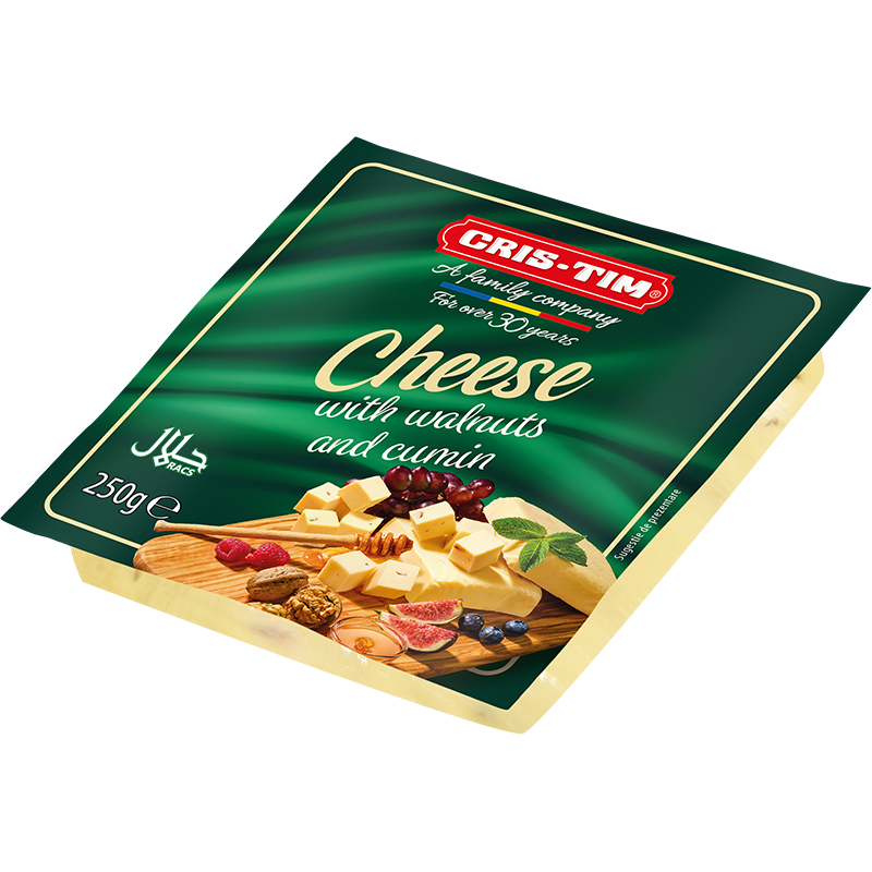 Cheese with nuts and cumin